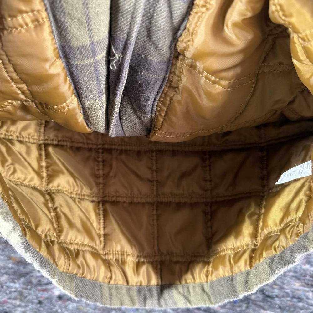 Nike 6.0‎ Hooded Jacket Women XL Green Plaid Sherpa Collar Quilted Lining - Picture 8 of 15